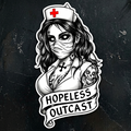 Creepy nurse uv decal