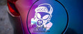 Alien gas mask decal
