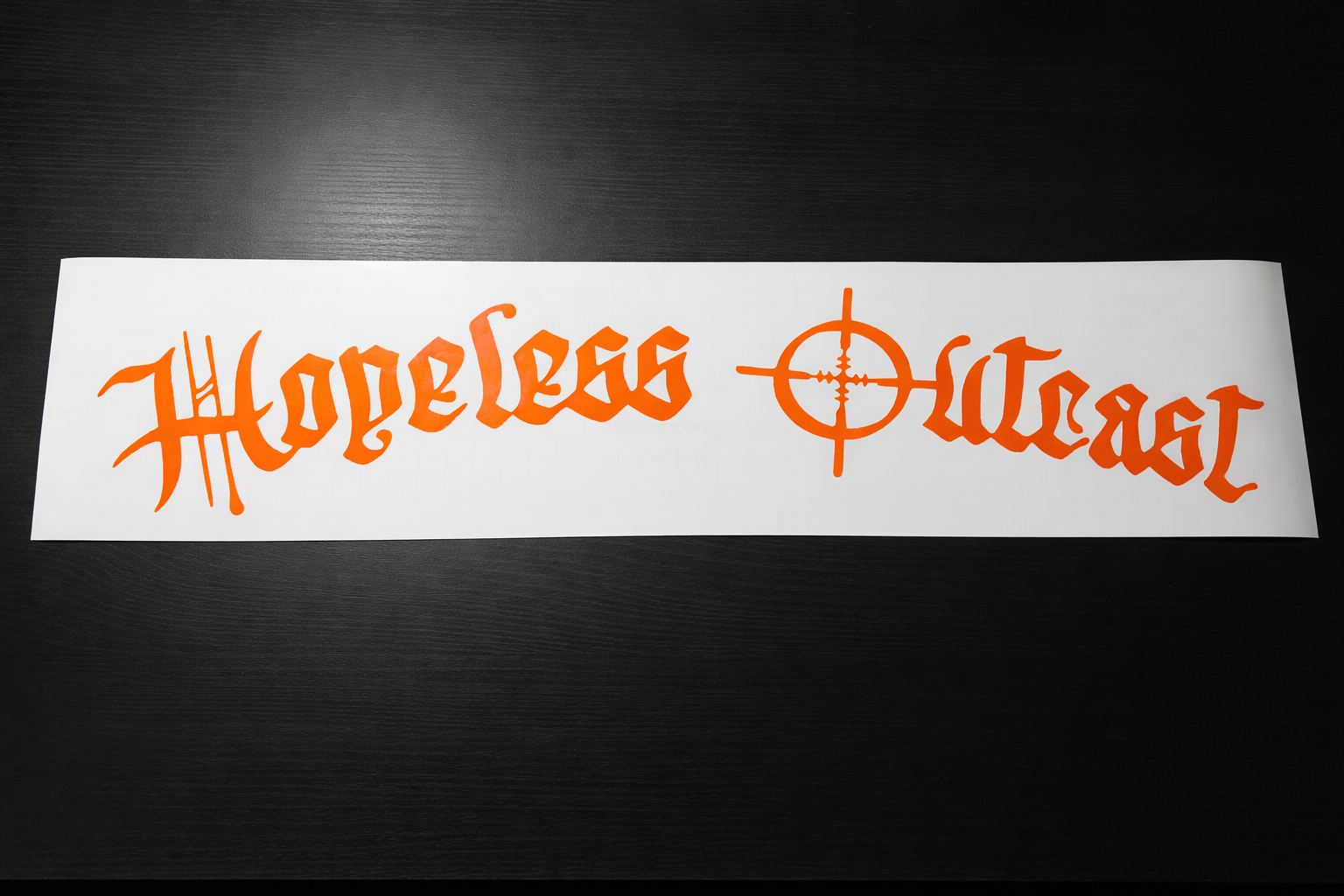 Hopeless outcast cross hairs banner